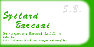 szilard barcsai business card